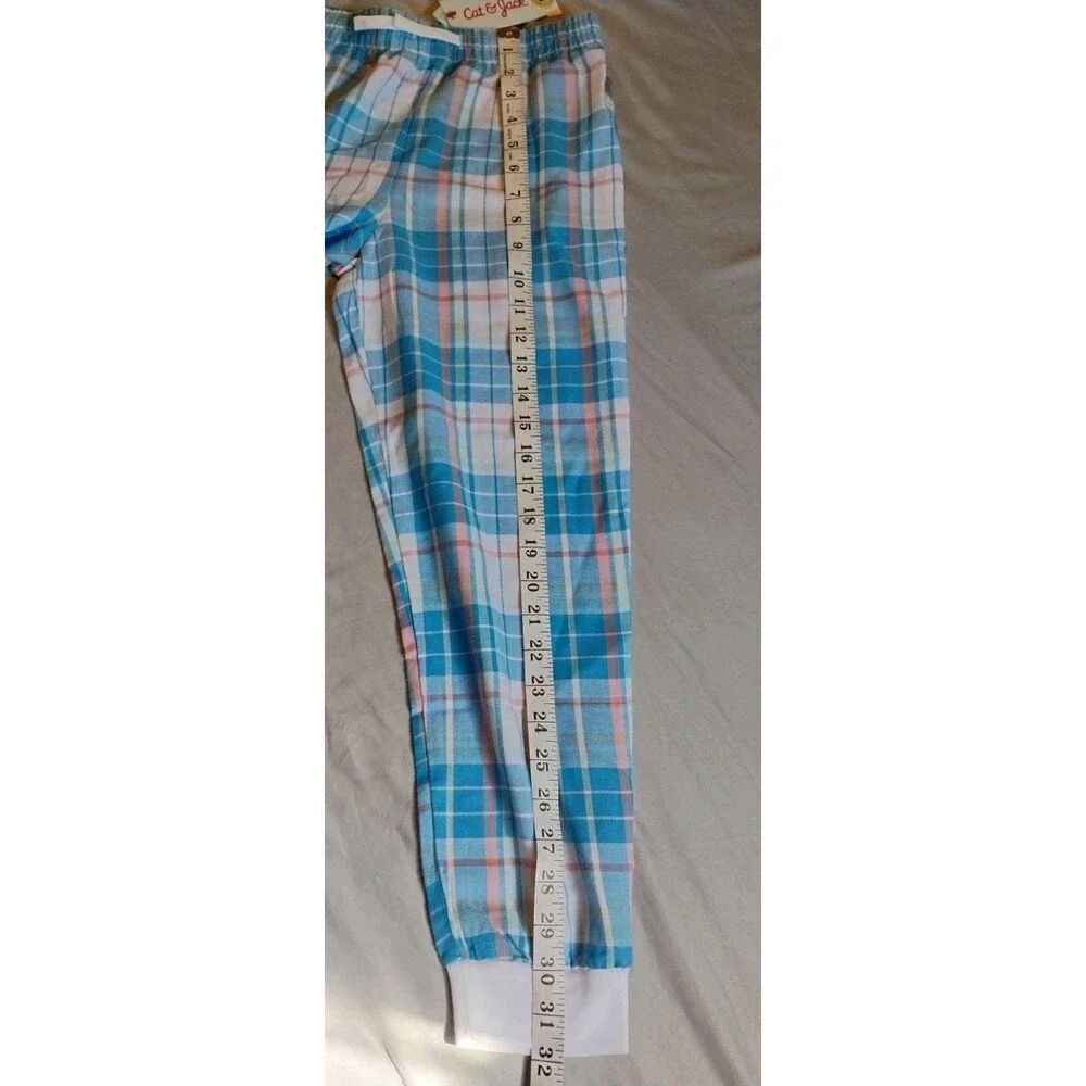 Cat & Jack Pajama Pants Bottoms Plaid Medium 8/10